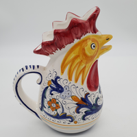 Rooster Shaped Pitcher Deruta Decoration