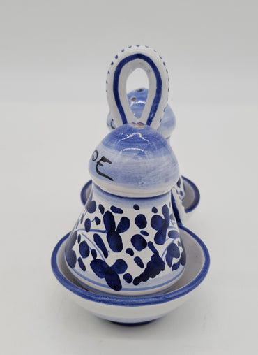 Salt And Pepper Blue Arabesque Decor
