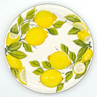 Vassoio Rotondo Decoro Limone Rilievo