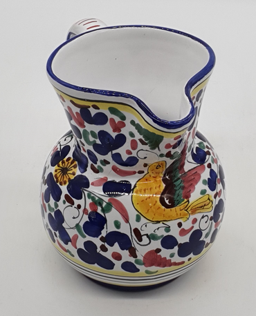 Pitcher with colored arabesque decoration