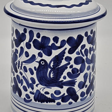 Jar with Blue Arabesque Decor