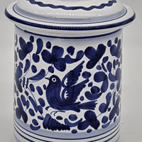 Jar with Blue Arabesque Decor
