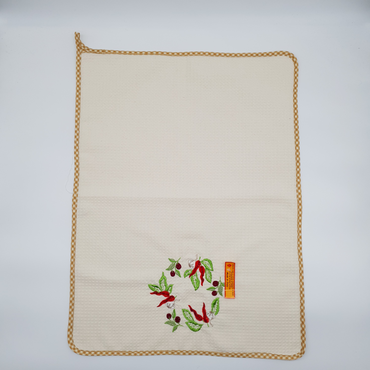 Canovaccio Rettangolare Olive Peperoncino Beige