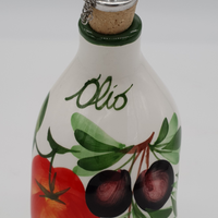 Oliera Schiacciata Decoro Pomodori E Olive