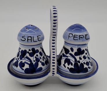 Salt And Pepper Blue Arabesque Decor