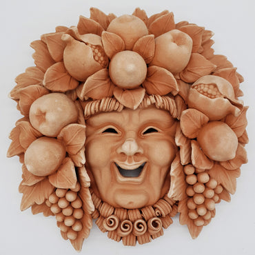 Maschera Bacco Barba Frutta Terracotta