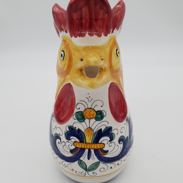 Rooster Shaped Pitcher Deruta Decoration