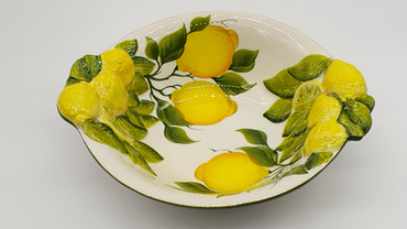 Large Bowl Relief Lemon Decor