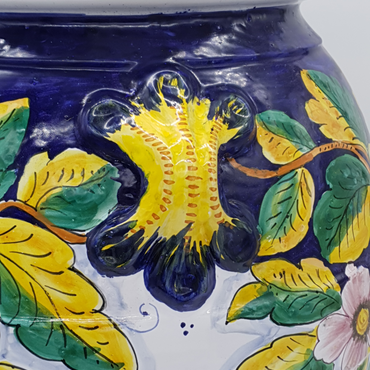 Porta Ombrelli a Forma di Orcio Decoro Limone Gambino