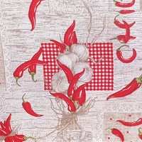 Provencal Tablecloth with Garlic and Chillies
