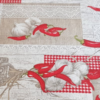 Provencal Tablecloth with Garlic and Chillies