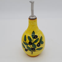 Olive Oil Cruet With Yellow Background
