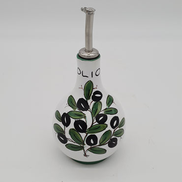 Olive Oil Cruet White Background