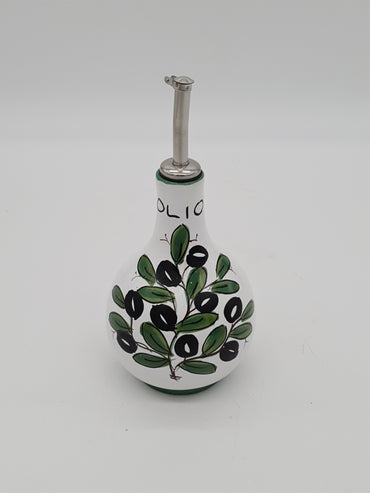 Olive Oil Cruet White Background