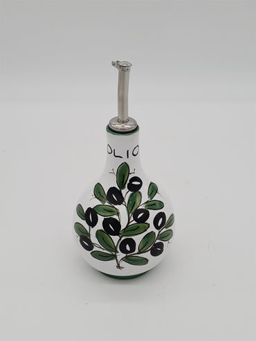 Olive Oil Cruet White Background