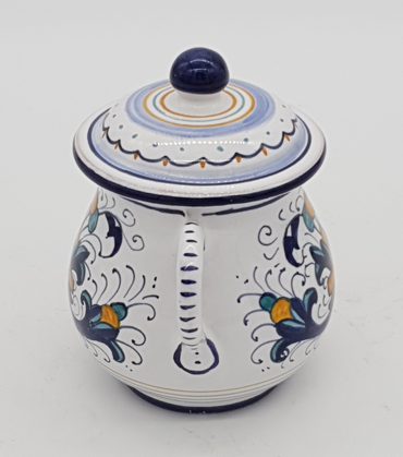 Sugar bowl with Deruta decoration