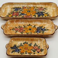 Tray With Gubbio Decor Handles
