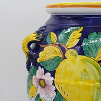 Porta Ombrelli a Forma di Orcio Decoro Limone Gambino