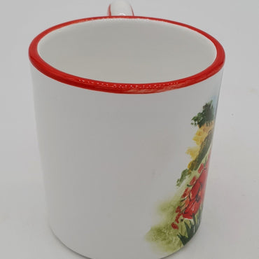 Mug with Tuscan poppies