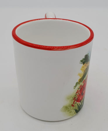 Mug with Tuscan poppies