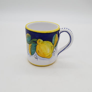 Mug with handle with Gambino lemon decoration