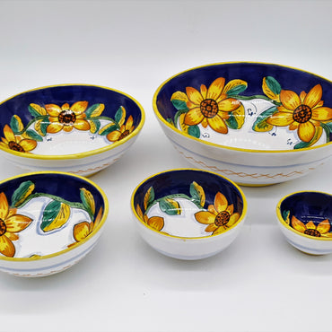 Bowl with Gambino Sunflower Decor