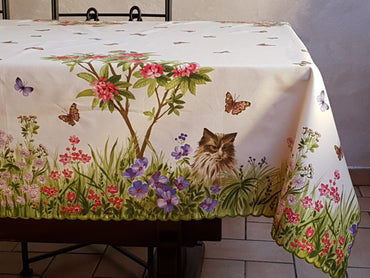 Dog and Cat Tablecloth Tuscan Tablecloths
