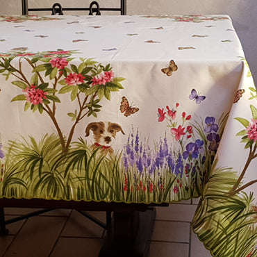 Dog and Cat Tablecloth Tuscan Tablecloths