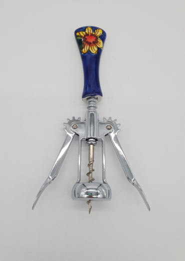 Sunflowers Corkscrew Blue Steel Ceramic Background