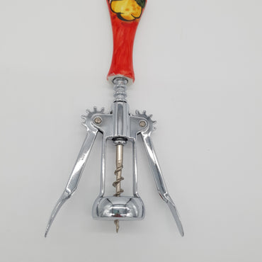 Lemon Corkscrew Red Background Ceramic Steel