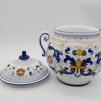 High Tureen With Deruta Decor Handles