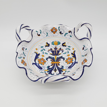 Bowl with 3 Deruta Decor Handles