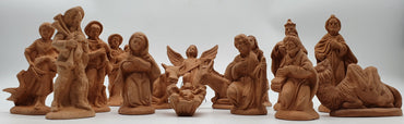 Terracotta Nativity Scene 15 Pieces cm 12