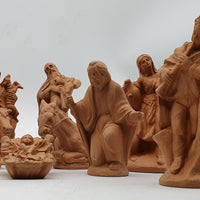Terracotta Nativity Scene 12 Pieces cm 14