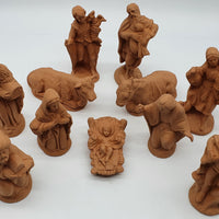 Terracotta Nativity Scene 12 Pieces cm 14