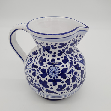 Pitcher with Blue Arabesque Decoration
