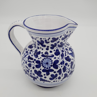 Pitcher with Blue Arabesque Decoration