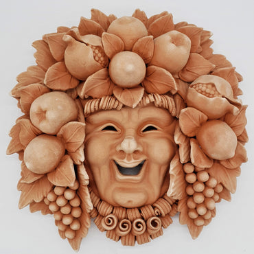 Maschera Bacco Frutta Barba Piccolo Terracotta