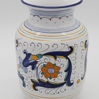 Vaso Pancia Cilindrica Decoro Deruta