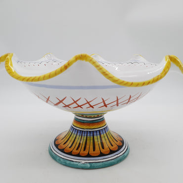 Fruit Bowl With Foot Raffaellesco Decor