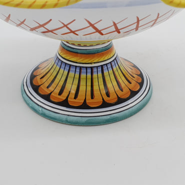 Fruit Bowl With Foot Raffaellesco Decor