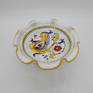 Fruit Bowl With Foot Raffaellesco Decor
