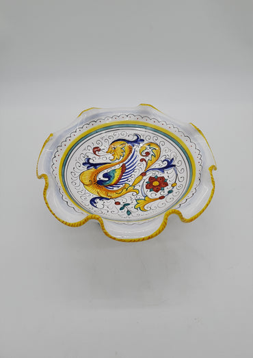 Fruit Bowl With Foot Raffaellesco Decor