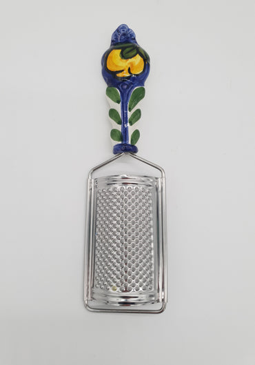 Lemon Cheese Grater blue base Steel and Ceramic