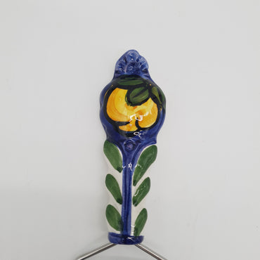 Grattugia Formaggio Limone fondo blu Acciaio e Ceramica