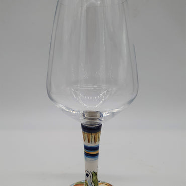 Glass for Wine Ceramic and Glass with Lemons