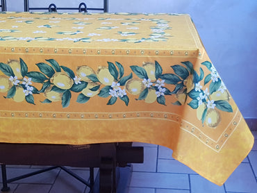 Tovaglia Provenzale Limone Fondo Giallo