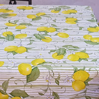 Green Striped Lemon Provencal Tablecloth