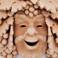 Old Bacchus Small Terracotta Mask