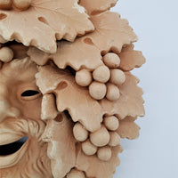 Old Bacchus Small Terracotta Mask